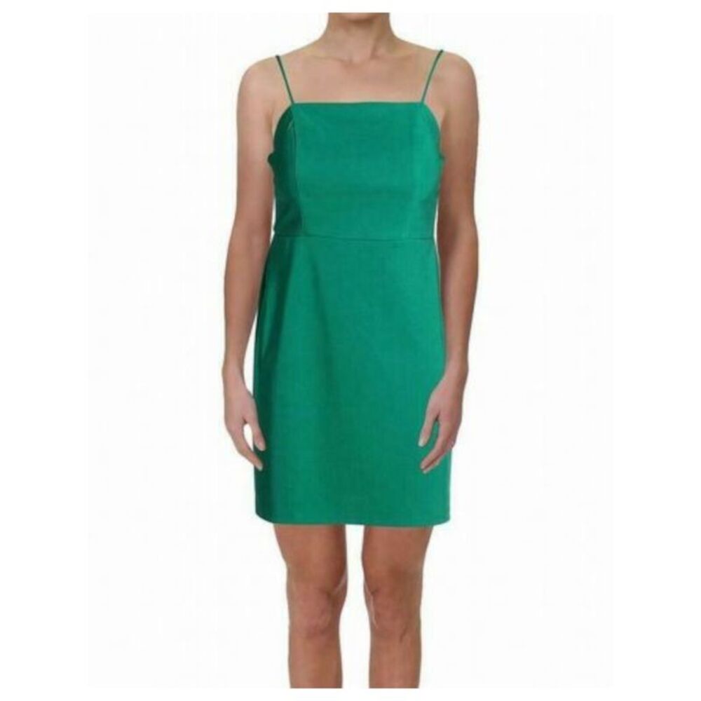 CRYSTAL DOLLS Womens Sheath Mini Dress Green Spaghetti Strap Party Juniors 13